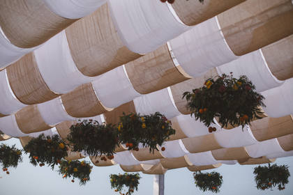 Ceiling and Floral detail — Brunch decor — Alila Diwa Goa